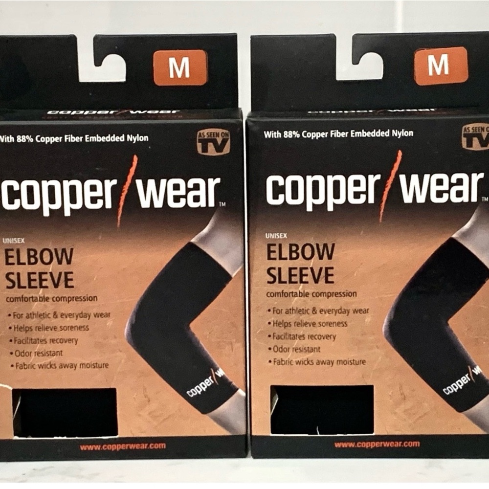 2X Copper Wear size M Medium Elbow Compression Sleeve